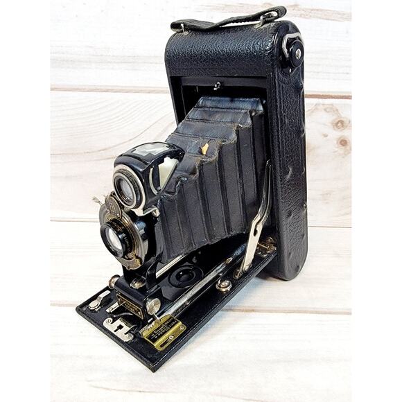 EASTMAN KODAK No. 1A Autographic Folding Bellows Antique Film Camera W/ Case - Picture 2 of 16